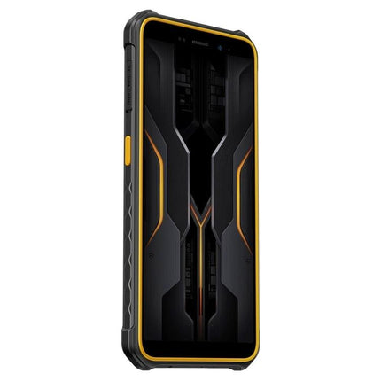 Ulefone Rugged Smartphone for Everyday Outdoor Activities with yellow trim, durable water and drop-resistant design