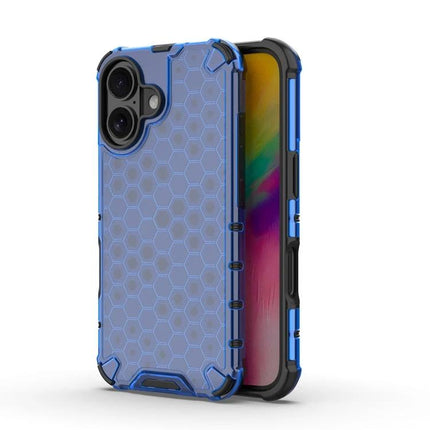 Everyday TPU PC Phone Case With Slim Protection For Daily Use On The Go And Commutes - blue honeycomb TPU+PC slim protective phone case