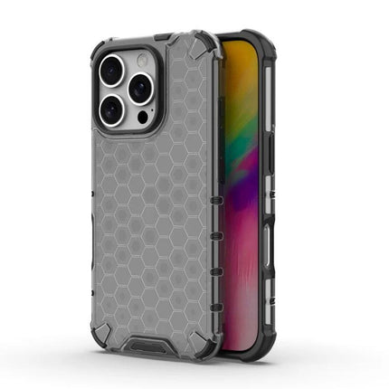 Everyday TPU PC Phone Case With Slim Protection For Daily Use On The Go And Commutes - clear hex-pattern TPU+PC hybrid rugged slim phone cover