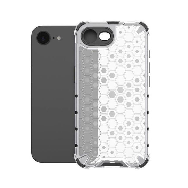 Phone Case for Everyday Home Protection - slim clear TPU+PC case with honeycomb grip pattern for scratch and bump protection
