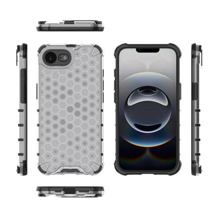 Phone Case for Everyday Home Protection - slim TPU+PC transparent hex pattern protective phone case, shockproof grip for home and commute