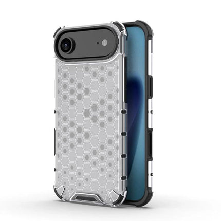 Everyday TPU PC Phone Case With Slim Protection For Daily Use On The Go And Commutes - clear hex-pattern TPU+PC protective phone case