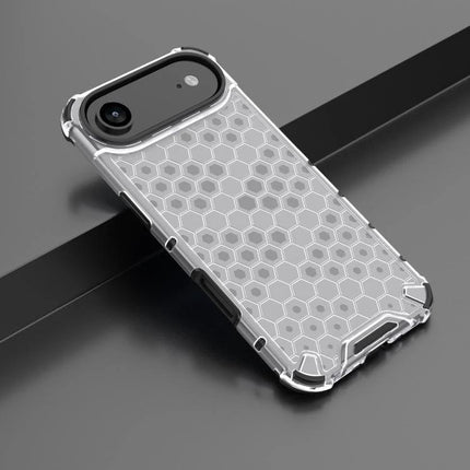 Everyday TPU PC Phone Case With Slim Protection For Daily Use On The Go And Commutes - clear honeycomb TPU+PC slim protective phone case