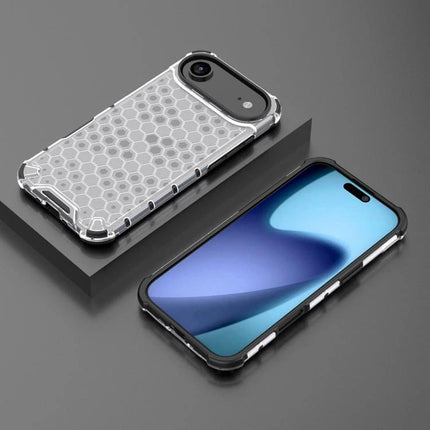 Everyday TPU PC Phone Case With Slim Protection For Daily Use On The Go And Commutes - clear honeycomb TPU+PC slim protective case for on-the-go use
