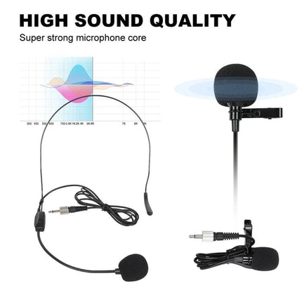 Keep your voice clear during daily events with XTUGA Microphone wired lavalier and headset display for high sound quality