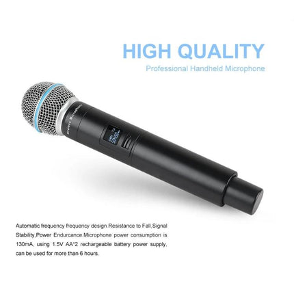 Keep your voice clear during daily events with XTUGA Microphone black handheld UHF wireless mic for weddings meetings outdoor parties