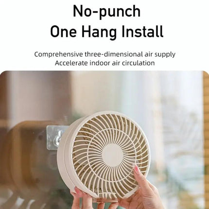 Foldable Rechargeable Swivel Wall And Desktop Fan With Light