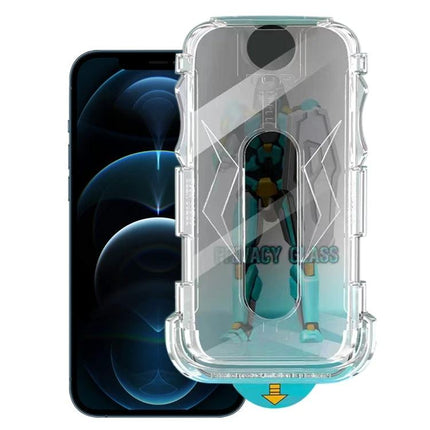 iPhone Privacy Tempered Glass Screen Protector For Daily Public Use In Cafes Or Transit - 28° anti-peep privacy glass on iPhone for commuting professionals