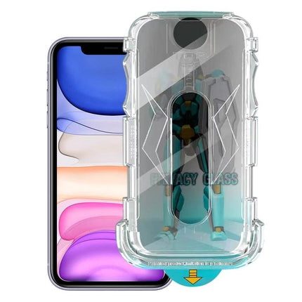 iPhone Privacy Tempered Glass Screen Protector For Daily Public Use In Cafes Or Transit - 28° anti-peep privacy glass on iPhone display, ideal for commuting professionals