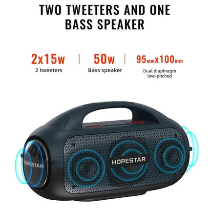 HOPESTAR Portable Bluetooth Speaker Splash Resistant