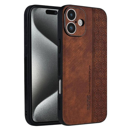 AZNS Embossed Phone Case For IPhone Series Everyday Protection With Embossed Skin Texture brown leather-look iPhone case with 3D grip texture