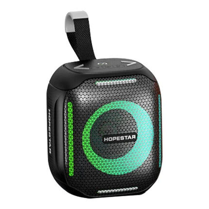 HOPESTAR Portable Bluetooth Speaker For Outdoor Picnics And Home compact waterproof speaker with LED ring and carrying strap