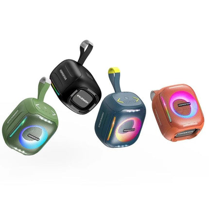 HOPESTAR Portable Bluetooth Speaker For Outdoor Picnics And Home compact waterproof cube speaker with strap multicolor lights