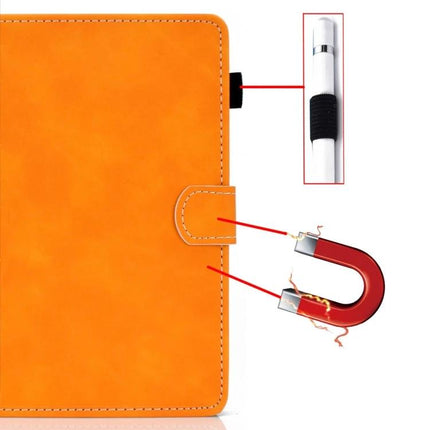 Universal Leather Flip Case for 7 to 10 Inch Tablets with Holder orange PU leather folio with stylus loop and magnetic closure