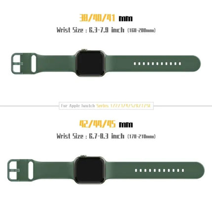 Silicone Pin Buckle Watch Band For Apple Watch 41mm