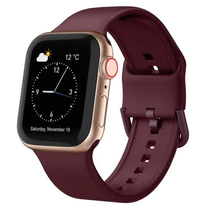 Silicone Pin Buckle Watch Band For Apple Watch 41mm