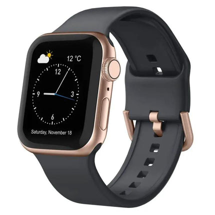 Silicone Pin Buckle Watch Band For Apple Watch 44mm