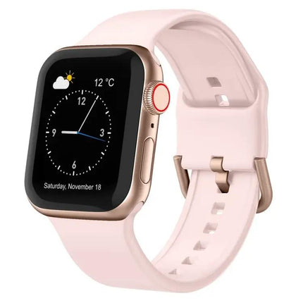 Silicone Pin Buckle Watch Band For Apple Watch 44mm