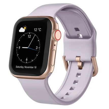 Silicone Pin Buckle Watch Band For Apple Watch 38mm