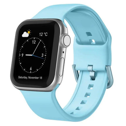 Silicone Pin Buckle Watch Band For Apple Watch 38mm