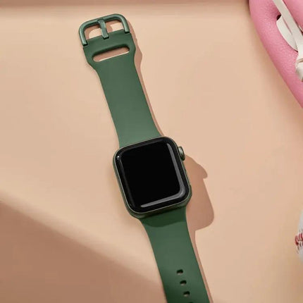 Silicone Pin Buckle Watch Band For Apple Watch 41mm