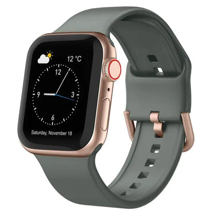 Silicone Pin Buckle Watch Band For Apple Watch 41mm
