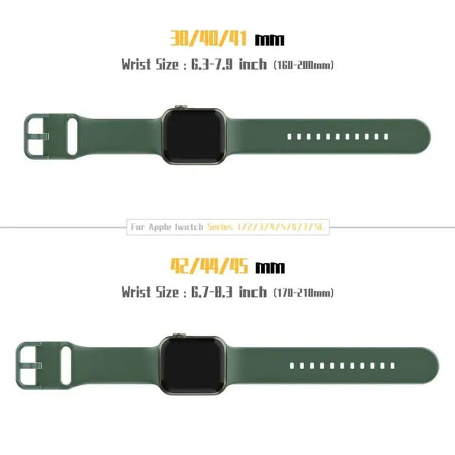 Silicone Pin Buckle Watch Band for Apple Watch SE 44mm | Syndmart