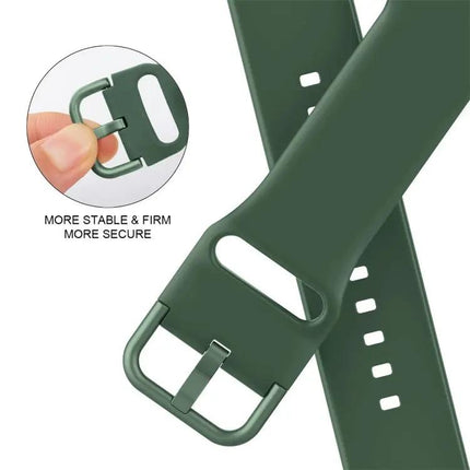 Silicone Pin Buckle Watch Band for Apple Watch SE 44mm