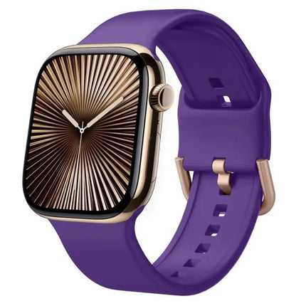 Silicone Pin Buckle Watch Band For Apple Watch 46mm