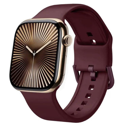 Silicone Pin Buckle Watch Band For Apple Watch 46mm