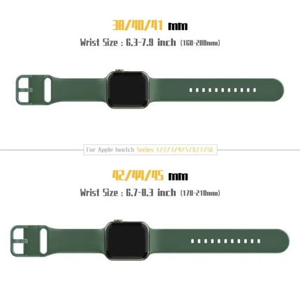 Silicone Pin Buckle Watch Band For Apple Watch 42mm