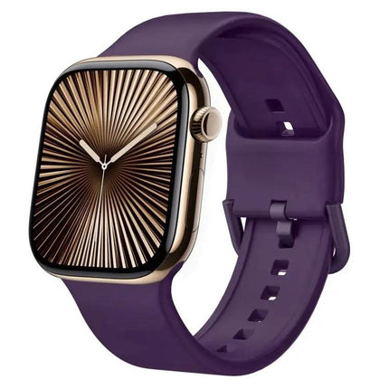 Silicone Pin Buckle Watch Band For Apple Watch 42mm