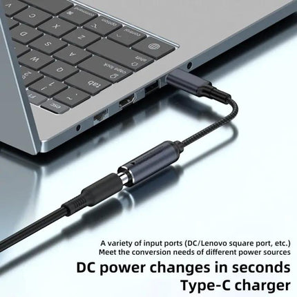 Adaptateur secteur 100W DC vers USB-C pour recharger ordinateurs et ordinateurs portables