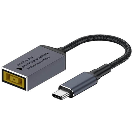 100W DC to USB-C Power Adapter for Computer and Laptop Charging - compact braided cable DC-to-USB-C PD converter for car and portable power