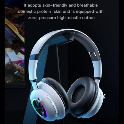 Foldable Wireless Headset For Gaming And Calls With Mic lightweight foldable wireless headset with mic, breathable ear cushions