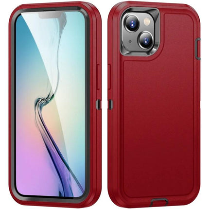 Waterproof Phone Case For Daily On-The-Go Protection - red 3-layer durable splash dust resistant phone case with clear front and easy port access