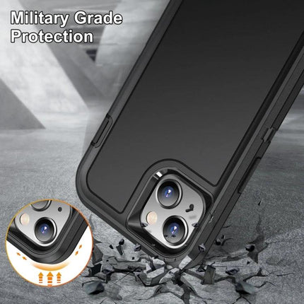Life Rugged Phone Case for Everyday Outdoor Use - iPhone 15 3-layer military-grade black protective case