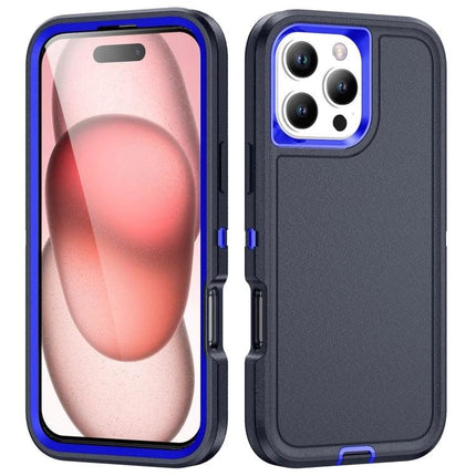 Rugged Phone Case For Everyday Protection And Daily Use With Drop Resistant Design - navy blue 3-layer protective phone case