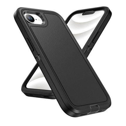 Rugged iPhone Case For Daily Use And Travel — slim three-layer black protective case with raised edges, drop and dust protection