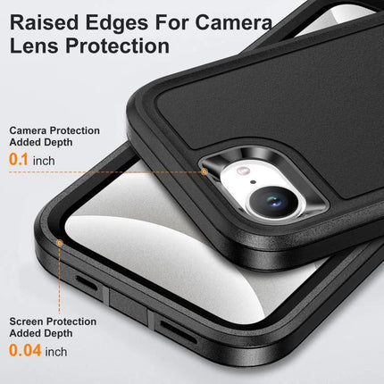 Rugged iPhone Case For Daily Use And Travel with raised edges for camera and screen protection, three-layer impact-absorbing design