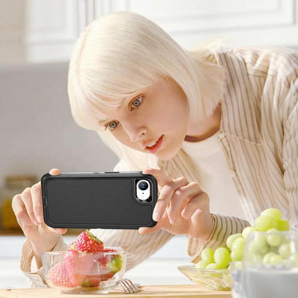Rugged iPhone Case For Daily Use And Travel shown on iPhone being used to photograph fruit, slim three-layer protective design