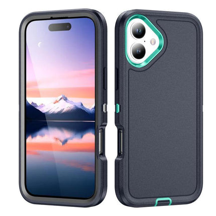 Rugged iPhone Case For Daily Use And Travel - three-layer protective black case with raised edges for drop, dust, and smudge protection