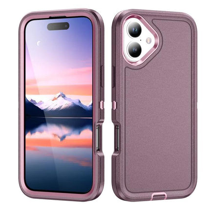 Rugged iPhone Case For Daily Use And Travel - rose gold three-layer protective case with raised edges for drops, dust, smudges