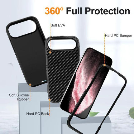 Rugged Phone Case For Everyday Protection And Daily Use With Drop Resistant Design - 360° full protection, 3-layer PC shell, soft EVA and silicone rubber