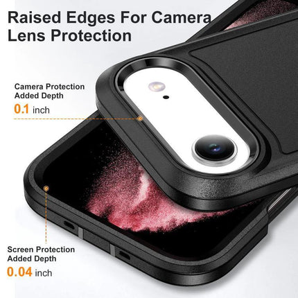 Rugged Phone Case For Everyday Protection And Daily Use With Drop Resistant Design showing raised camera and screen edges for lens protection and drop resistance