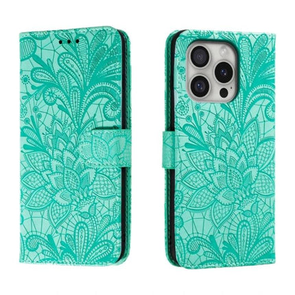 Leather Flip Case for Everyday Phone Protection in teal floral print with 360-degree coverage and built-in stand