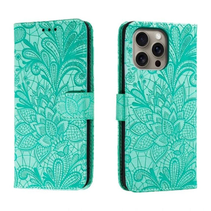 Leather Flip Case for Everyday Phone Protection in teal floral print, slim 360-degree coverage with built-in stand and buffer corners