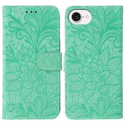 Stylish Leather Flip Case for Everyday Phone Protection in mint green PU leather with floral embossed pattern and built-in stand
