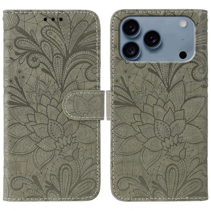 Stylish Leather Flip Case for Everyday Phone Protection in embossed floral olive PU leather with TPU sides, flip cover and built-in stand