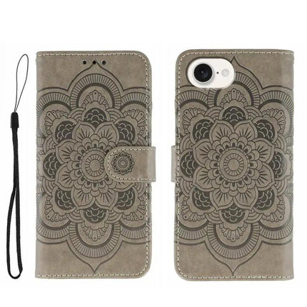 Sun Mandala Leather Phone Case For Everyday Protection